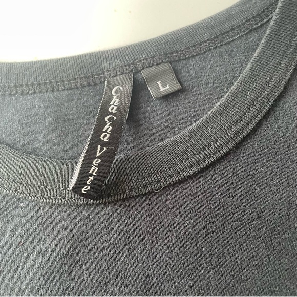 Black argyle baby tee - Picture 2 of 4